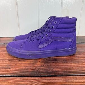Vans Sk8-Hi Monochromatic Canvas High Top Sneakers – Purple – Women’s 10